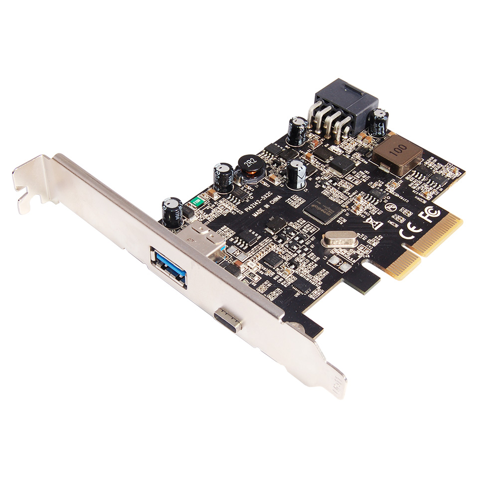 U-1670 PCIe USB3.1 2-Port Card with PD (1A+1C)