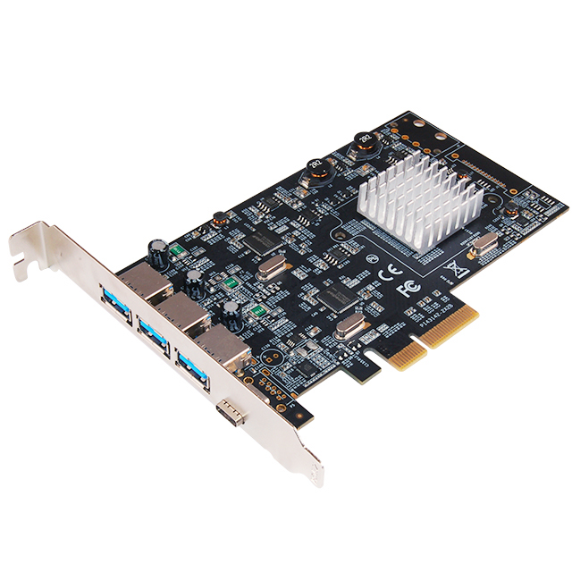 U-1850 PCIe Dual Bus 4 Ports USB3.1 Card(3A+1C)